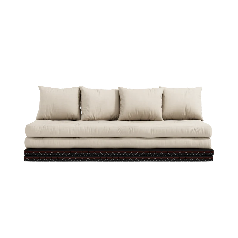 Canapé-lit avec 2 tatami et matelas beige 80x200cm Chico - Karup Design