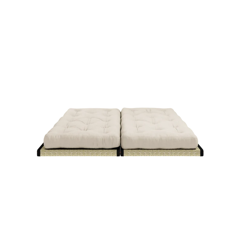 Canapé-lit avec 2 tatami et matelas beige 80x200cm Chico - Karup Design