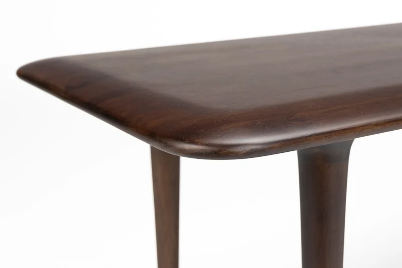 Table basse rectangulaire en bois massif foncé 110x38x38cm Elroy - Dutchbone