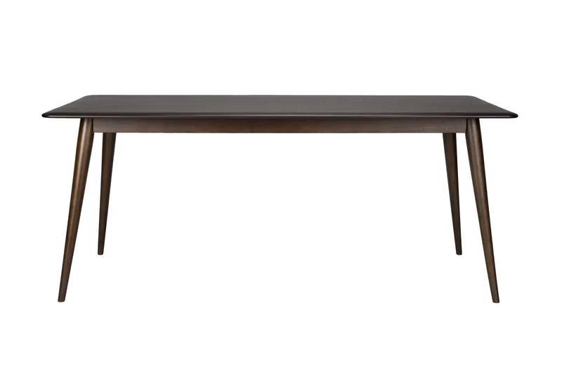 Table à manger rectangulaire en bois massif foncé 180x80x75cm Elroy - Dutchbone