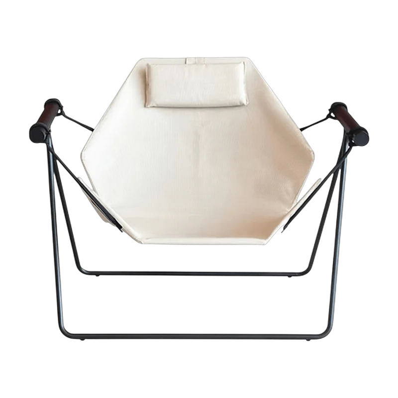 Balancelle en inox noir et tissu écru 95x110x78cm Hamaka - Airborne