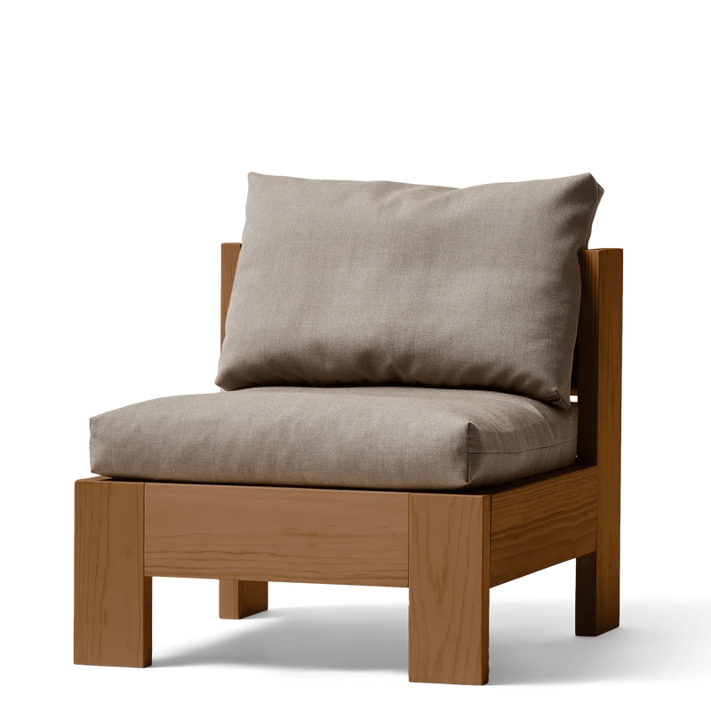 Fauteuil en pin foncé et laine britannique peignée marron 65x72,5x62,5cm Icon - Form&Refine