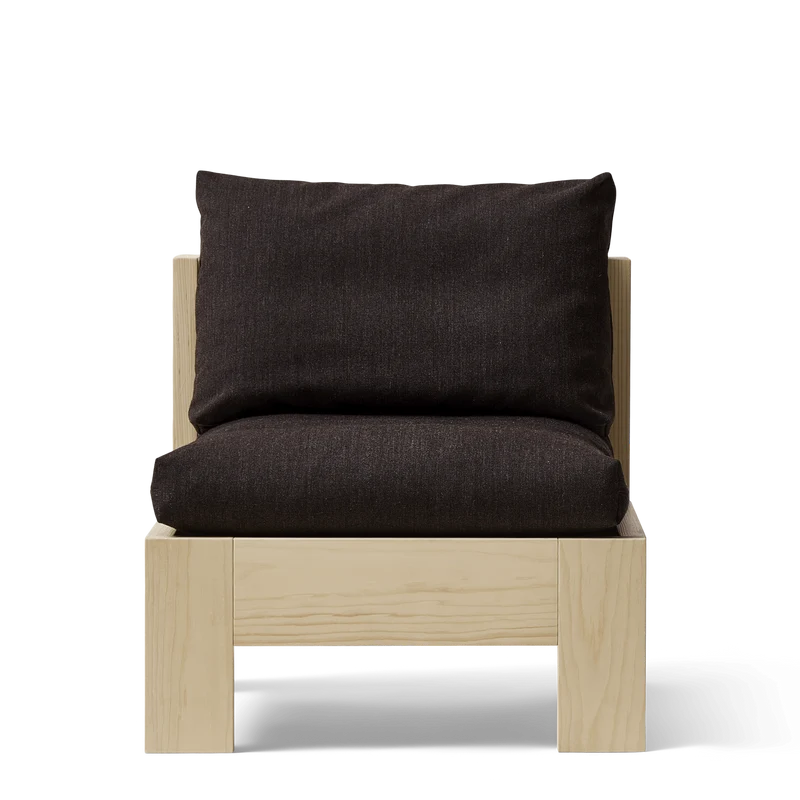 Fauteuil en pin et laine britannique peignée 65x72,5x62,5cm Icon - Form&Refine