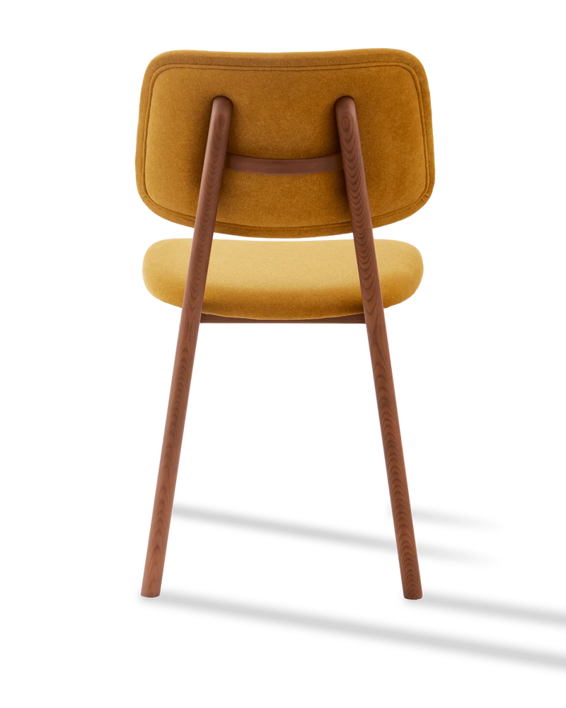 Chaise de salle à manger en tissu jaune et bois de frêne Soft Happy Days - Pols Potten