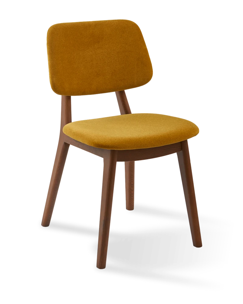 Chaise de salle à manger en tissu jaune et bois de frêne Soft Happy Days - Pols Potten