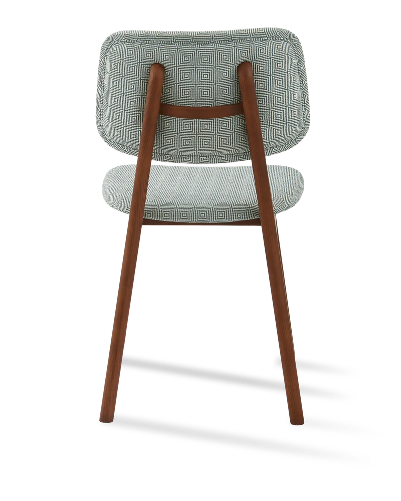 Chaise de salle à manger en tissu vert clair et bois de frêne Squared Happy Days - Pols Potten