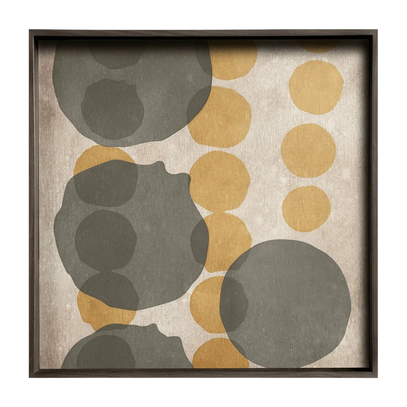 Plateau en verre Layered Dots cannelle 51 x 51 cm - Ethnicraft Accessories