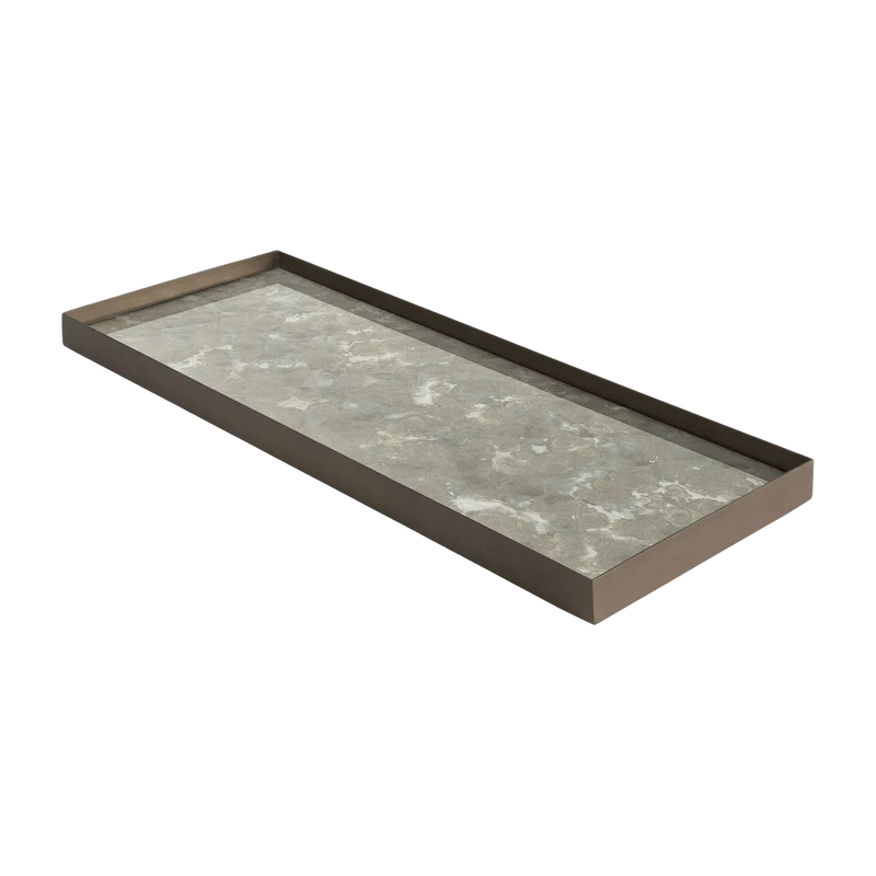 Vide-poche rectangulaire en verre L Fossil Organic - Ethnicraft Accessories
