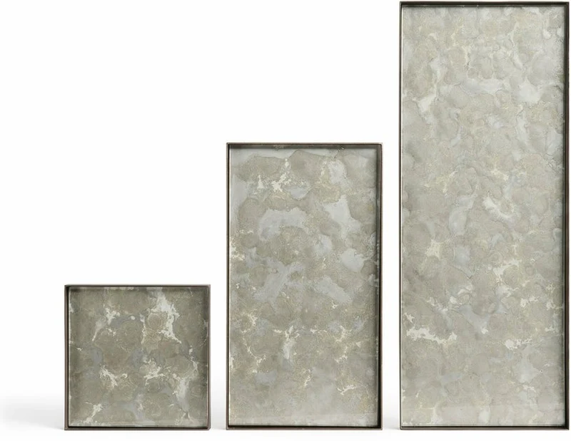Vide-poche rectangulaire en verre L Fossil Organic - Ethnicraft Accessories
