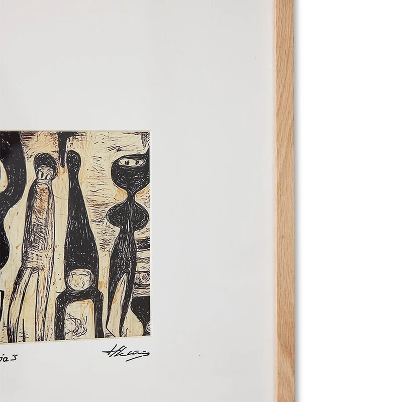Tableau en bois de chêne 40x50cm Funky ninja's - HKliving