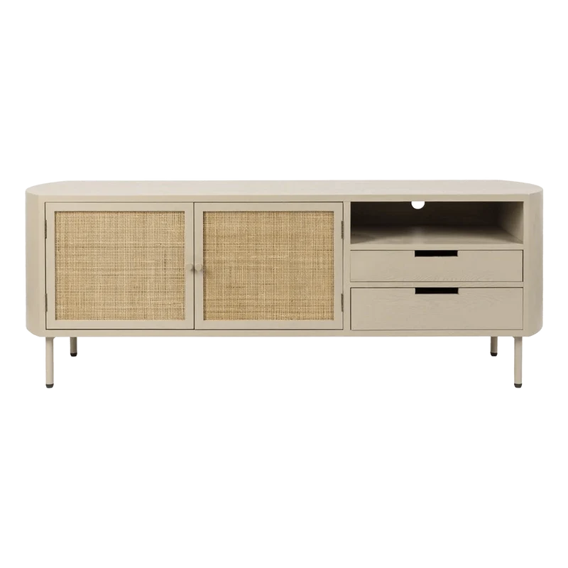 Buffet en bois et métal beige 38x150x55cm Sora - The Cool Republic