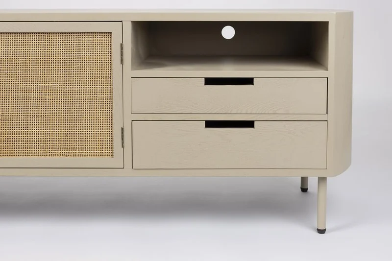 Buffet en bois et métal beige 38x150x55cm Sora - The Cool Republic