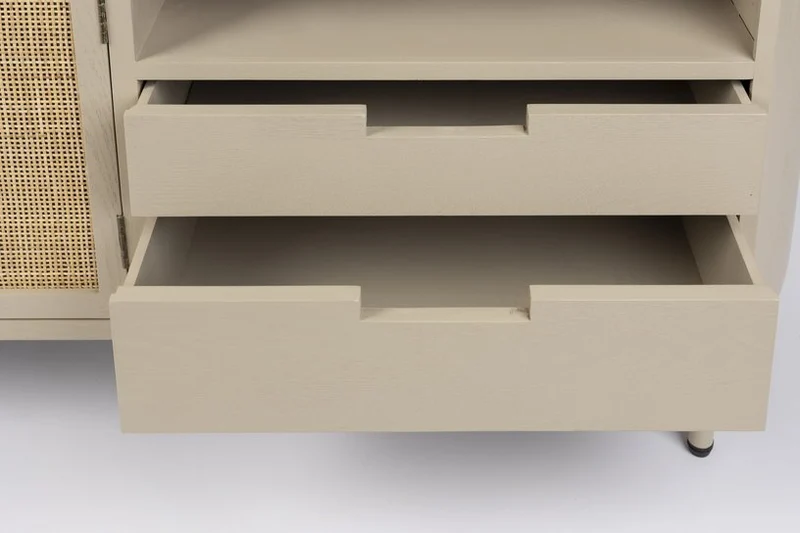 Buffet en bois et métal beige 38x150x55cm Sora - The Cool Republic