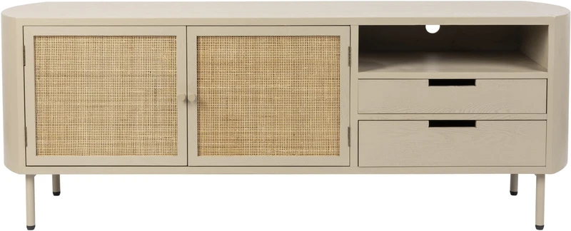Buffet en bois et métal beige 38x150x55cm Sora - The Cool Republic