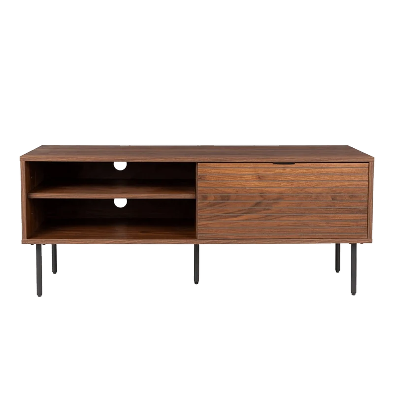 Buffet en bois marron et métal noir 120x40x50cm Orson - The Cool Republic