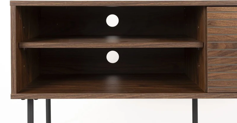 Buffet en bois marron et métal noir 120x40x50cm Orson - The Cool Republic