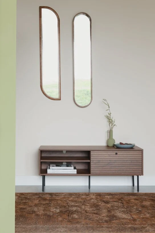Buffet en bois marron et métal noir 120x40x50cm Orson - The Cool Republic