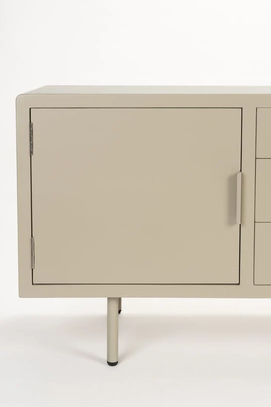 Buffet en bois et métal beige 140x40x55cm Siena - The Cool Republic