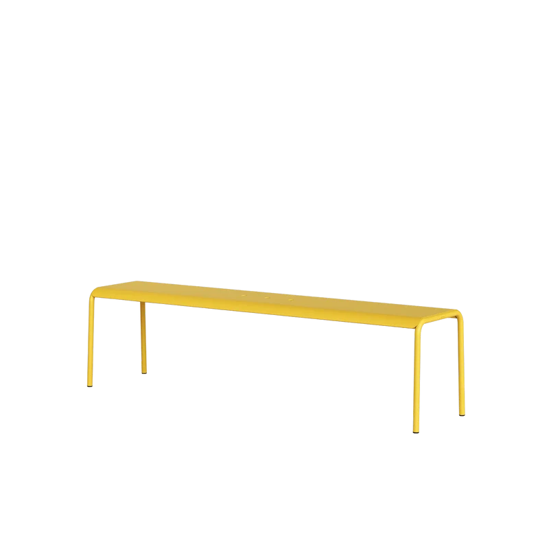 Banc de jardin en acier thermolaqué inoxydable jaune 170x42x45cm Panorama - TIPTOE