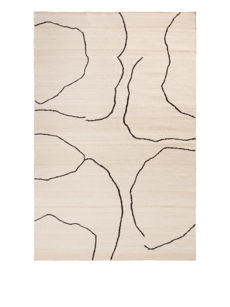 Ferm Living Gesso Jute Teppich - 200 x 300 - Off-white/Dark fig