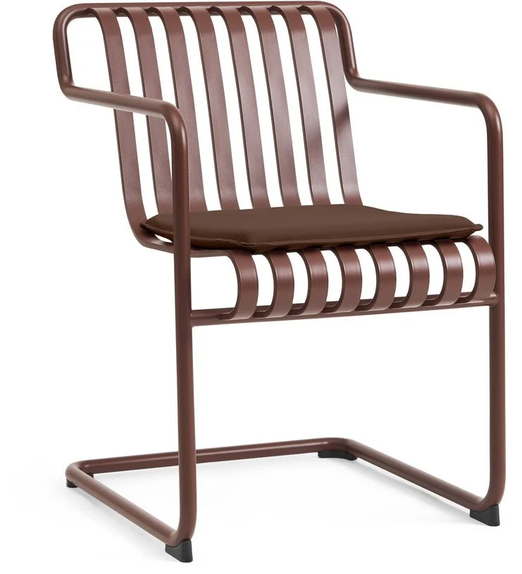Chaise de jardin avec accoudoirs en acier rouge 54x65x80cm Palissade - HAY