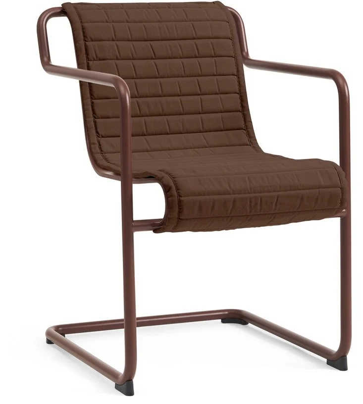Chaise de jardin avec accoudoirs en acier rouge 54x65x80cm Palissade - HAY