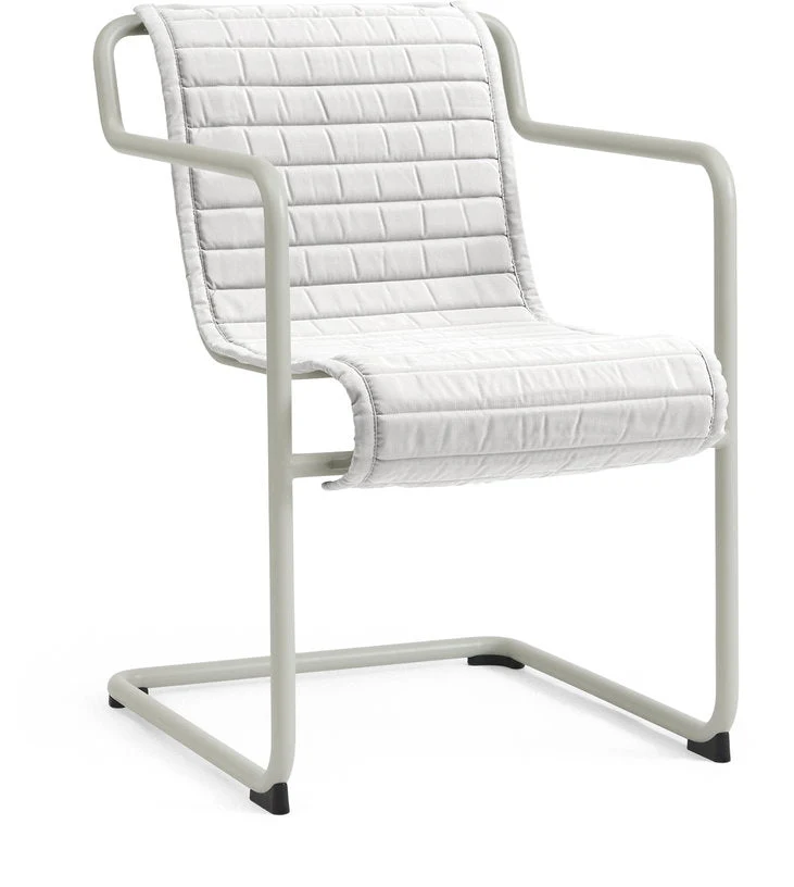 Chaise de jardin avec accoudoirs en acier gris clair 54x65x80cm Palissade - HAY