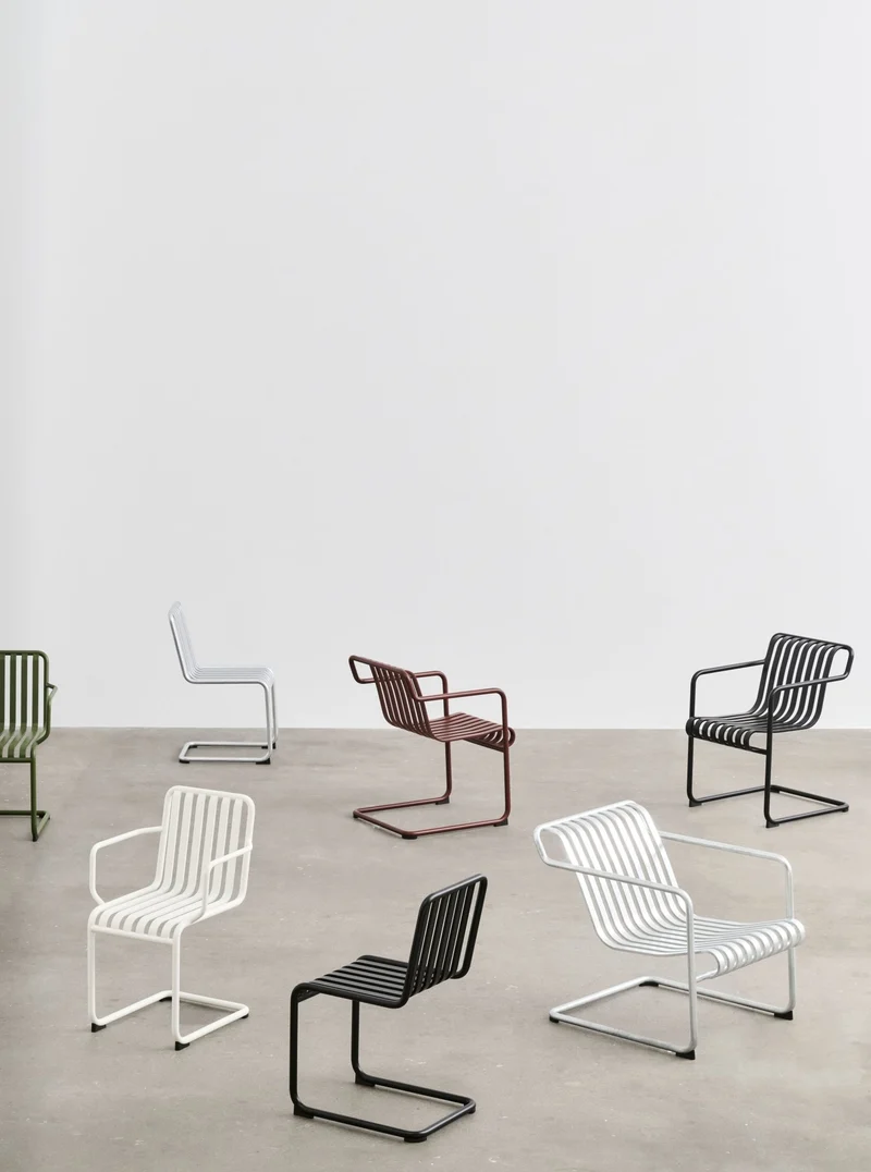 Fauteuil de jardin avec accoudoirs en acier galvanisé Palissade - HAY