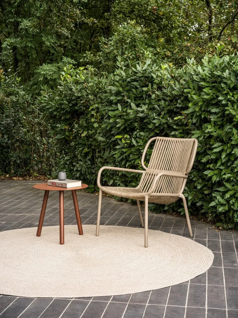 Chaise lounge en aluminium thermolaqué et corde vert 67x83cm Ribbon - Vincent Sheppard