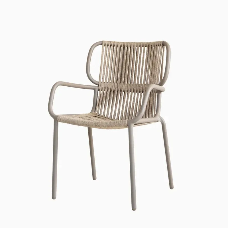 Chaise en aluminium thermolaqué et corde sable 59x90cm Ribbon - Vincent Sheppard