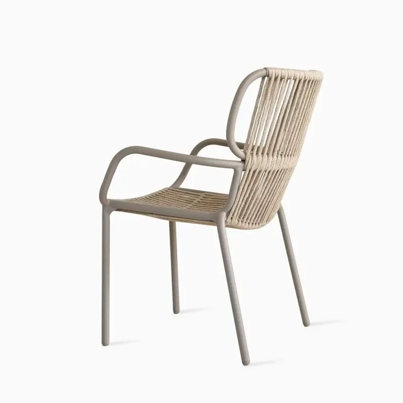 Chaise en aluminium thermolaqué et corde sable 59x90cm Ribbon - Vincent Sheppard