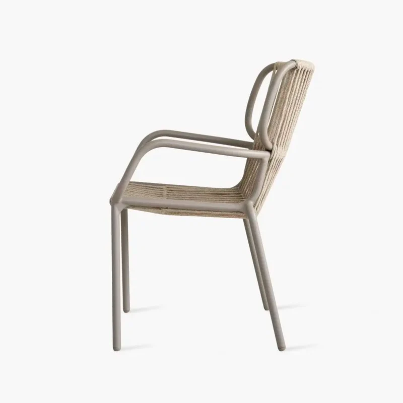 Chaise en aluminium thermolaqué et corde sable 59x90cm Ribbon - Vincent Sheppard