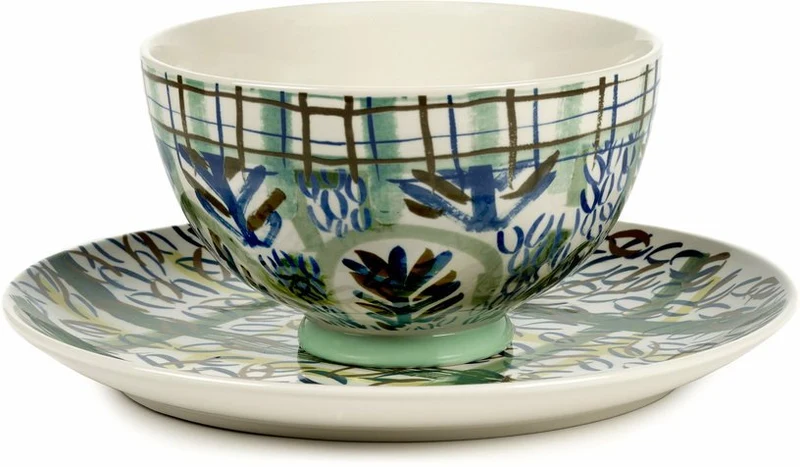 Bol en grès bleu vert 14 cm Kimono - Serax