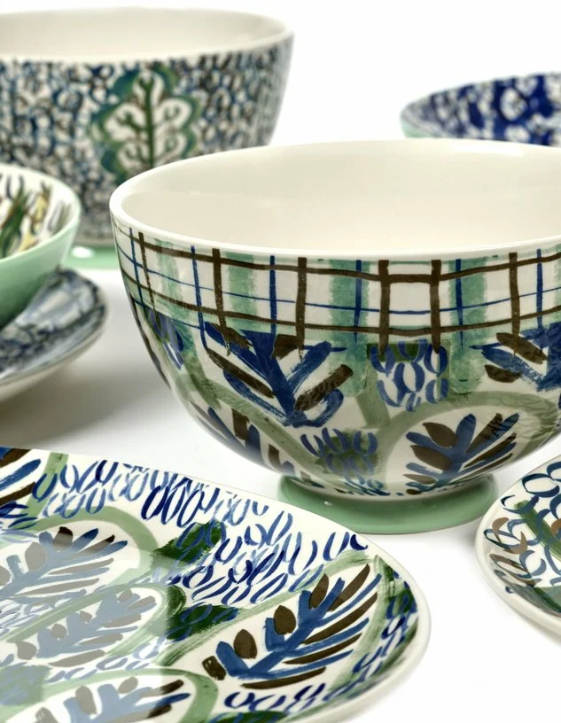 Bol en grès bleu vert 14 cm Kimono - Serax
