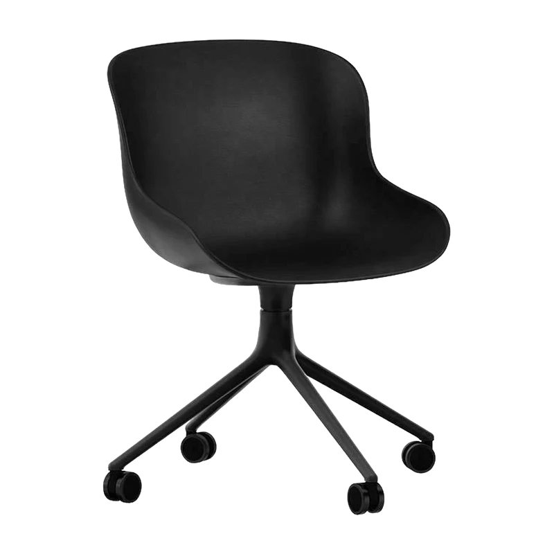 Hyg Chair Swivel 4W Black Alu - Normann Copenhagen