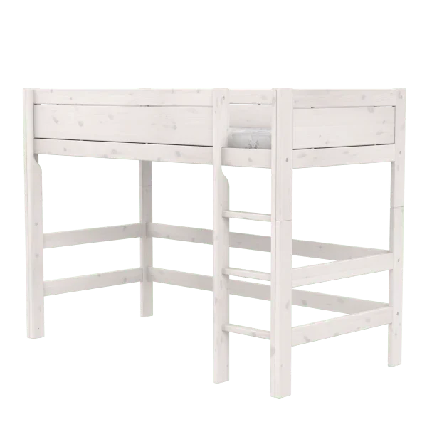 Lifetime Kidsrooms Mittelhochbett mit Leiter 152 cm - Original Whitewash