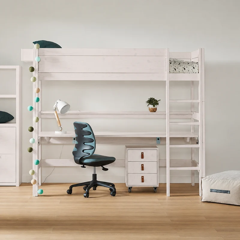Lifetime Kidsrooms Hochbett mit Leiter 177 cm - Original Whitewash