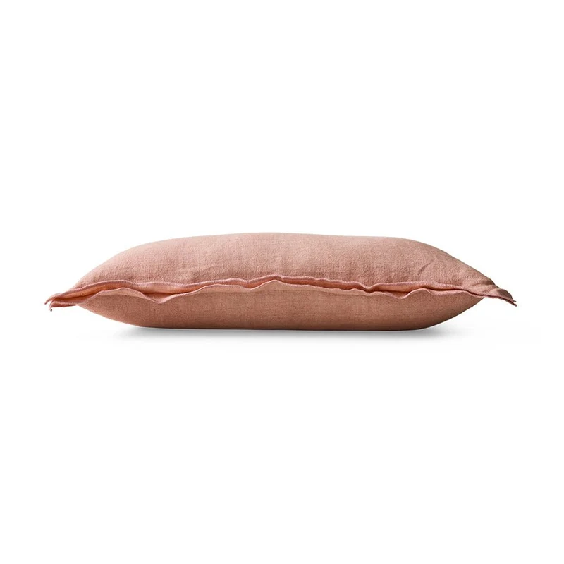 Coussin rectangulaire en lin rose magnolia 70x30cm - HKLiving
