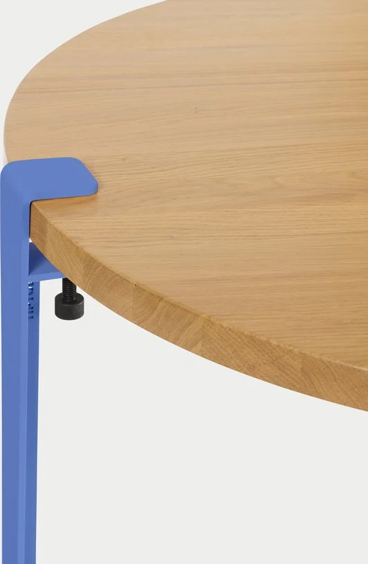 Pied de table en acier bleu azur 75cm - TIPTOE