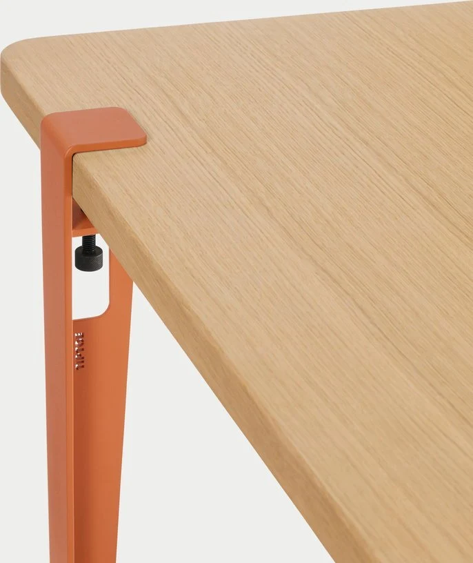 Pied de table en acier rouge tangerine 75cm - TIPTOE