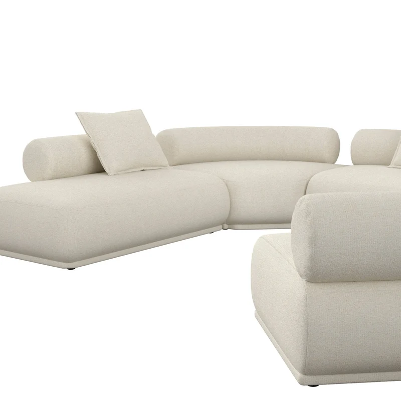 Canapé modulable côté droit en tissu beige 7,5 places Rembrandt - Zuiver