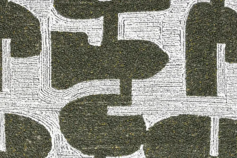 Chaise en tissu aux motifs vert et acier chromé Ridge - Zuiver