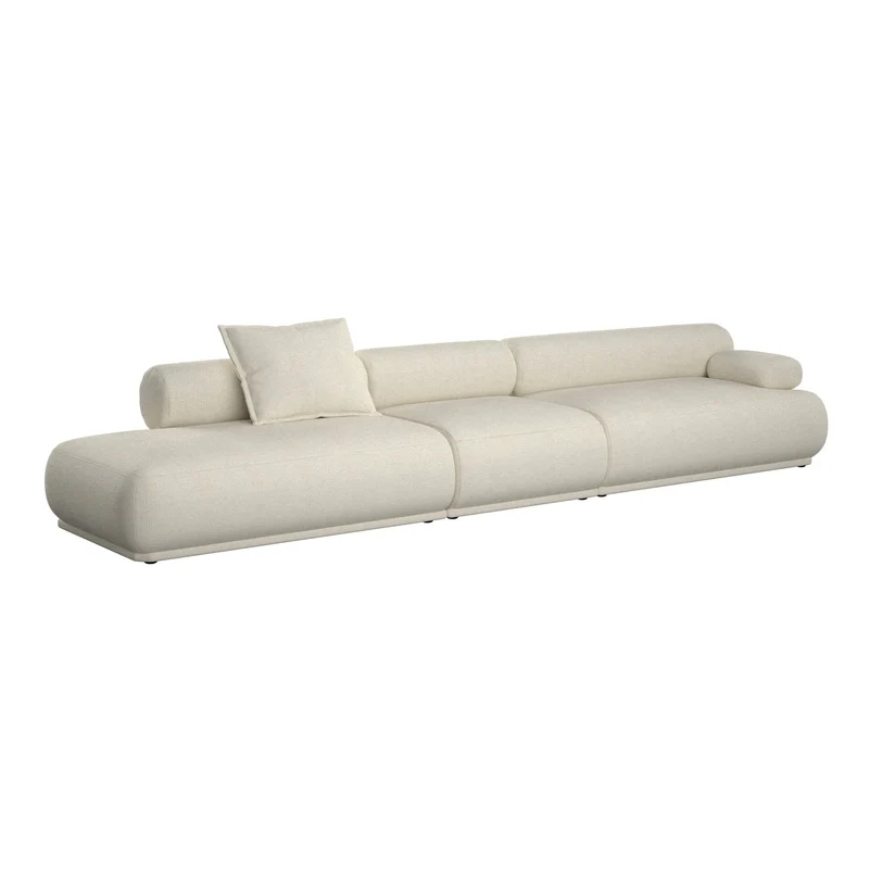 Canapé côté droit en tissu beige 4,5 places Rembrandt - Zuiver