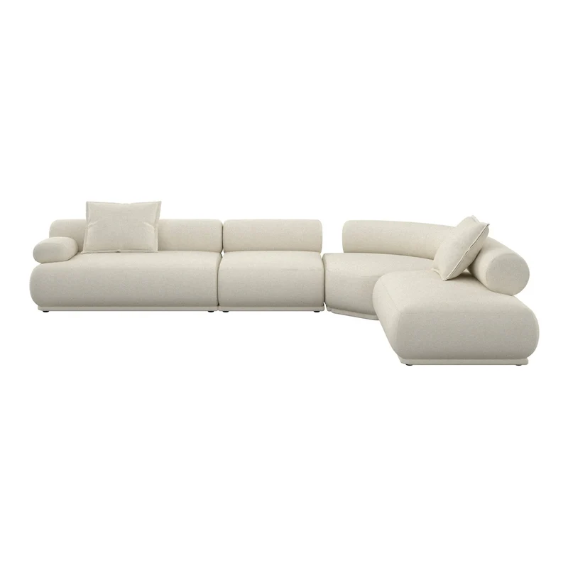 Canapé modulable côté gauche en tissu beige 7,5 places Rembrandt - Zuiver