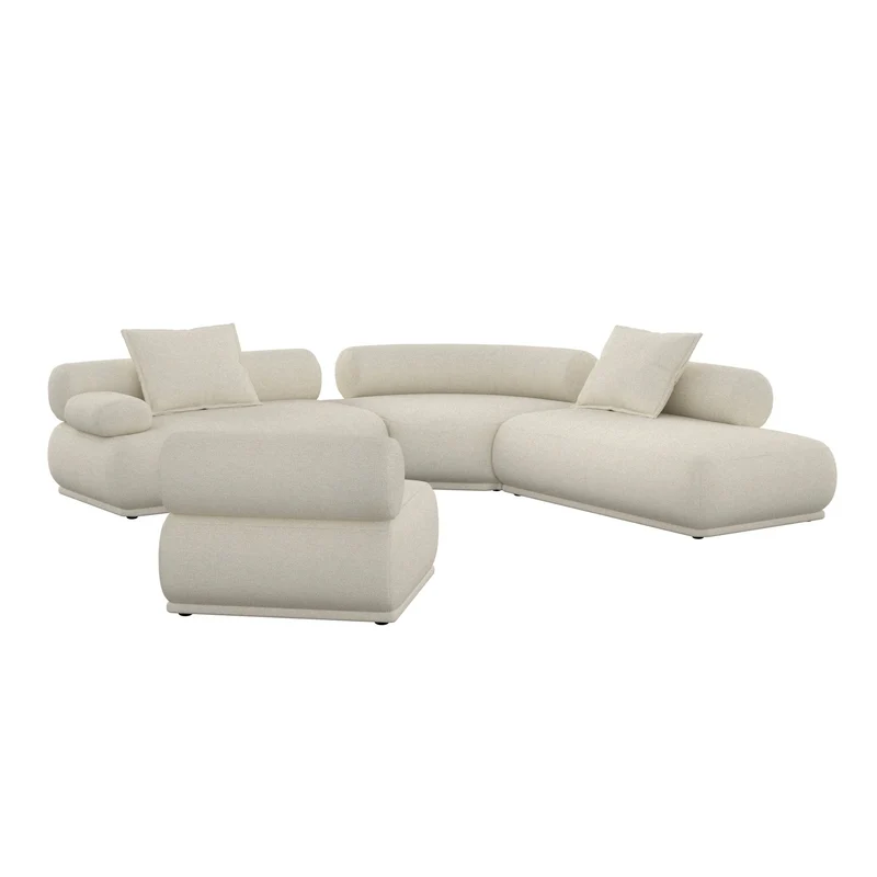 Canapé modulable côté gauche en tissu beige 7,5 places Rembrandt - Zuiver