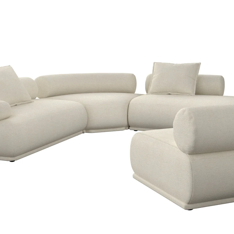Canapé modulable côté gauche en tissu beige 7,5 places Rembrandt - Zuiver