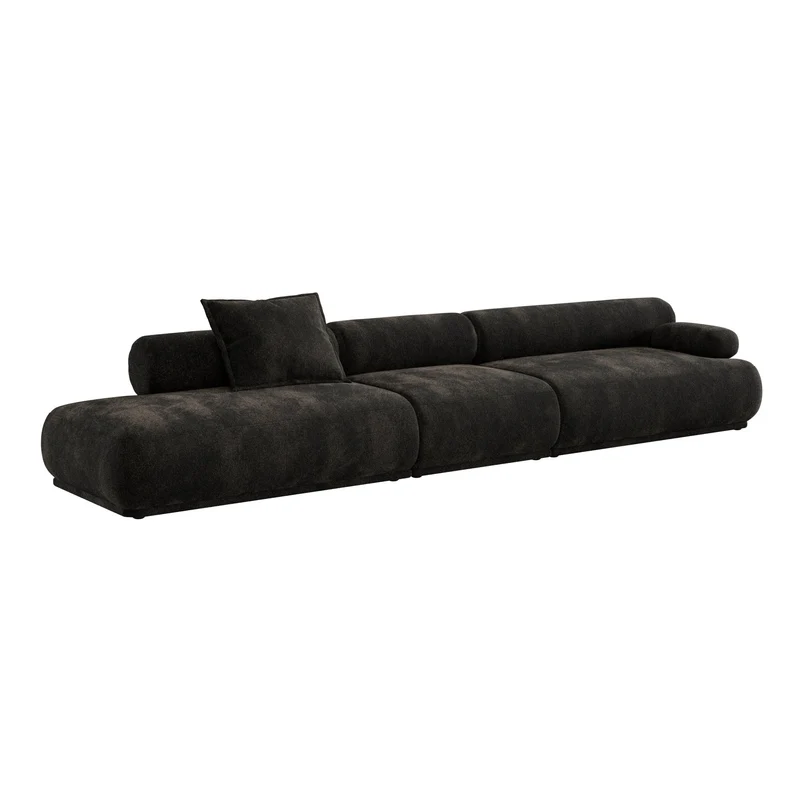 Canapé côté droit en tissu marron foncé 4,5 places Rembrandt - Zuiver