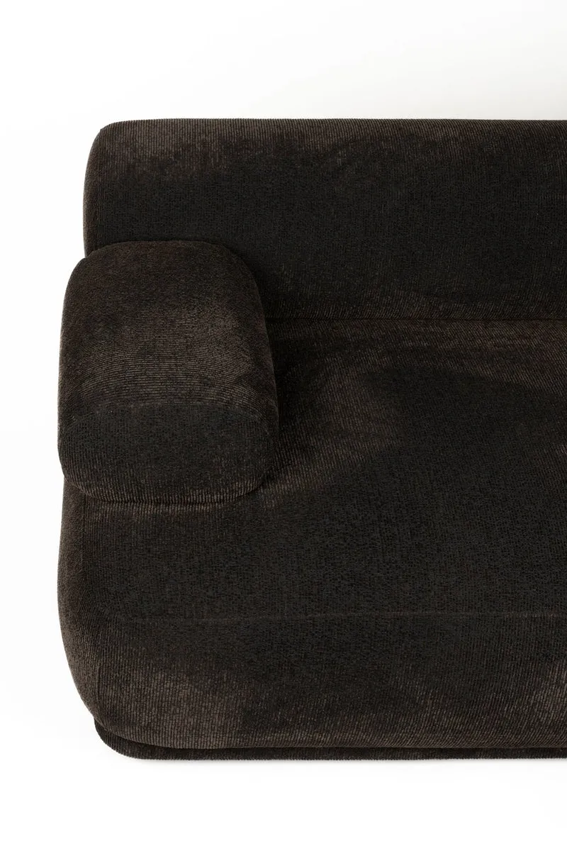 Canapé côté droit en tissu marron foncé 4,5 places Rembrandt - Zuiver