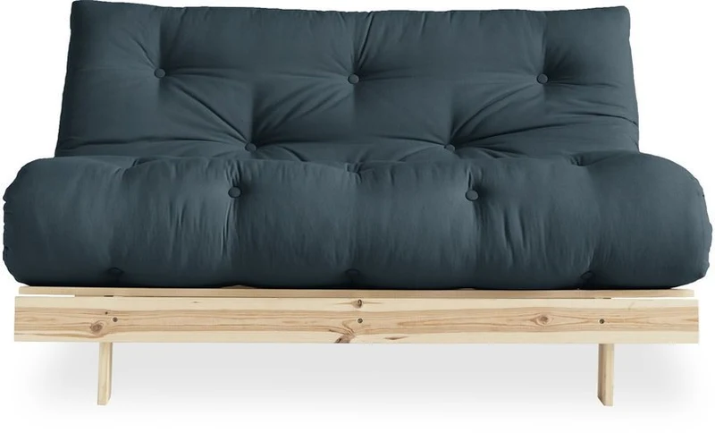 Canapé-lit bleu pétrole en pin massif Roots 140 - Karup Design