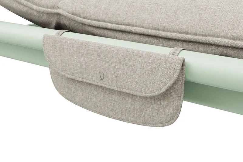 Transat en aluminium vert avec son matelas gris 212x97x39cm Sunbud - Fatboy